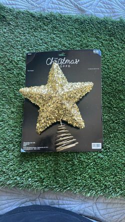 Christmas Tree Gold Star Topper $5