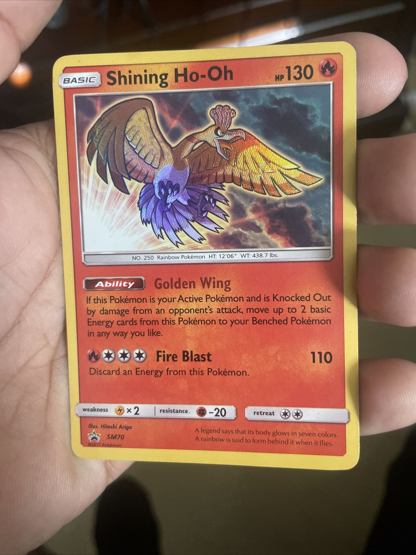 SM70 Promo Shining Ho-Oh Pokémon Holo