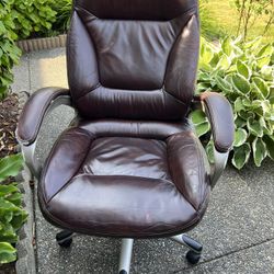 Free Brown Leather Office Chair