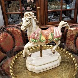 Vintage CAROUSEL HORSE Statue  25" Tall