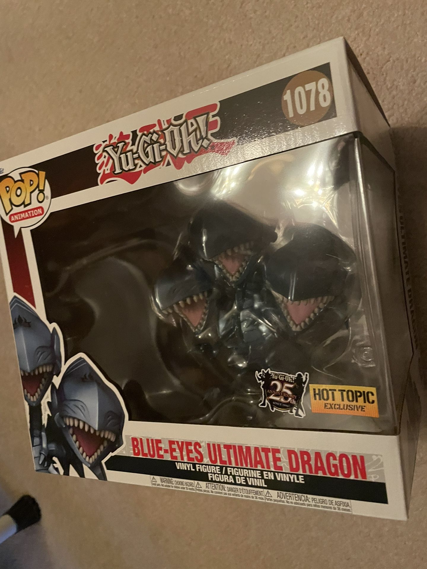Funko Pop Exclusive Anime Yu-gi-oh Blue-eyes Ultimate Dragon 25th Anniversary