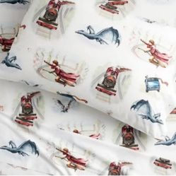 Pottery Barn Teen Harry Potter Storybook Percale Full sheet Set