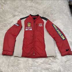 Vintage Ferrari Style Auto Racing Corner Worker Jacket Canadian Grand Prix M