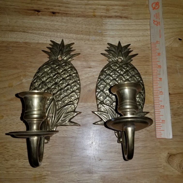 2 Bronze Candle Holders