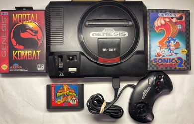 Sega Genesis Model 1 MK-1601 HD Console OEM Mortal Kombat Sonic 2
