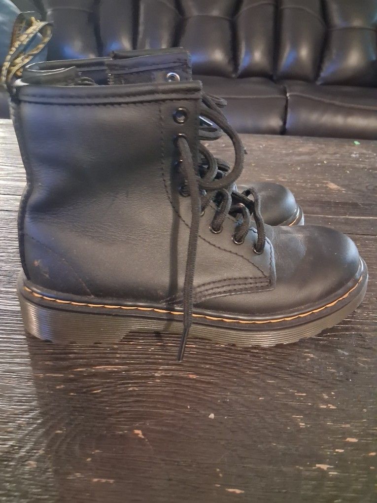 Kids Dr.Martin Black Leather Boots
