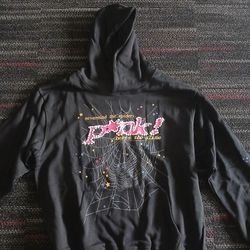 Spider Hoodie Black And Pink