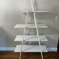 4-Tier Bookshelf, A-Shaped Bookcase Industrial Ladder Display Shelf New!!