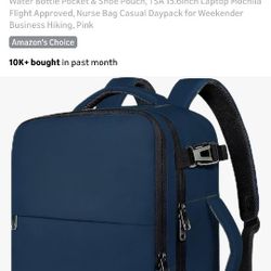 Taygeer Carry On Backpack,
35L Travel Backpack for Women Airline Approved, Laptop Bag with Water Bottle Pocket & Shoe Pouch, Personal Item Mochila for