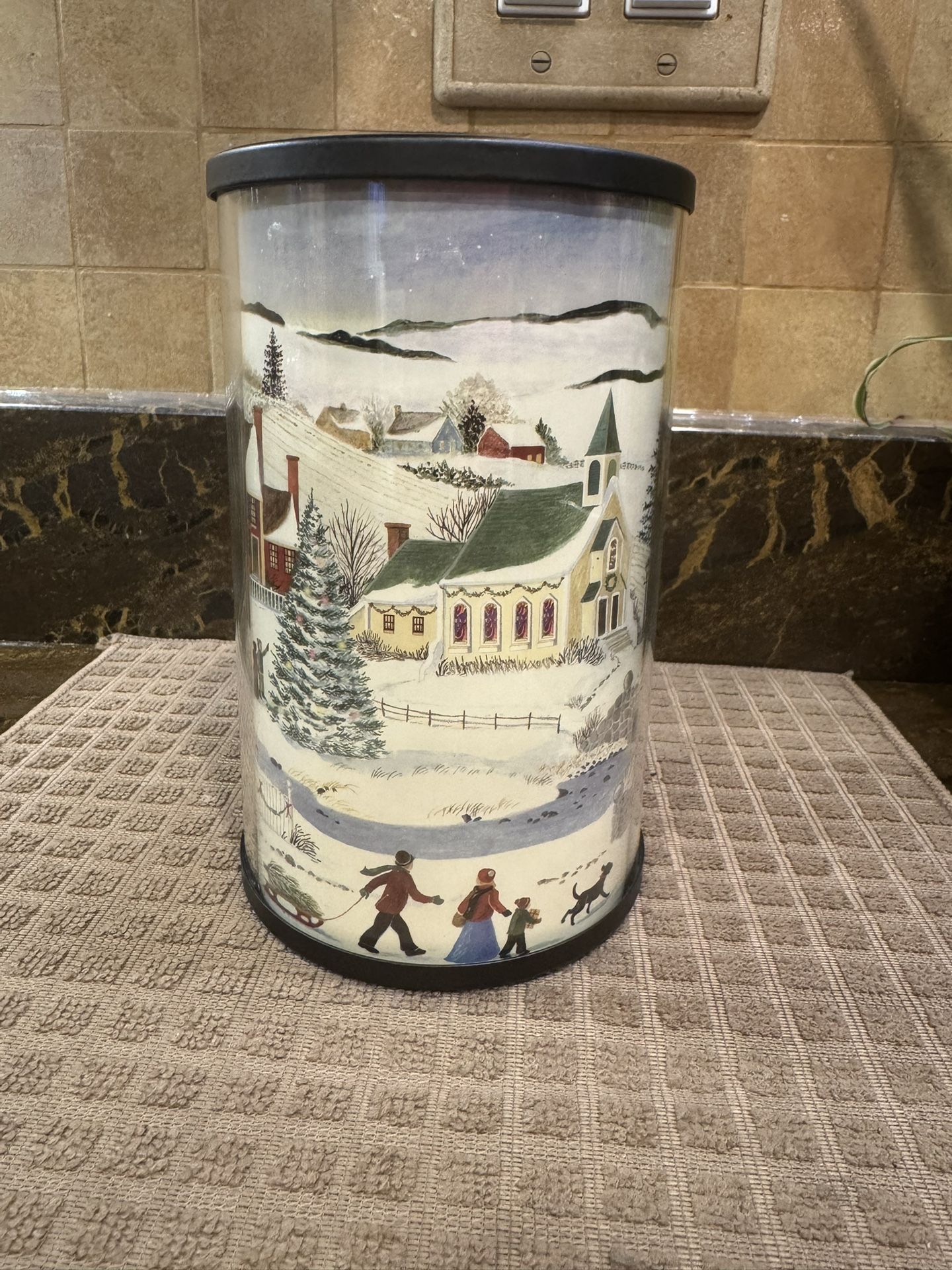 Partylite Express It Votive Luminary Glass Candle Holder Christmas/Winter 2007