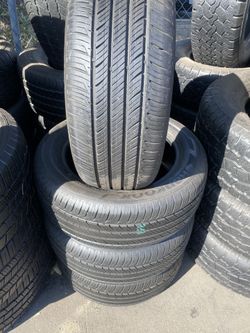 SET FOUR HANKOOK 215/55/16 GOOD USED $160 PRICE INCLUDES PROFESSIONAL INSTALLATION AND TAX