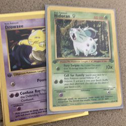 2 First Addition 1995 Pokémon Cards