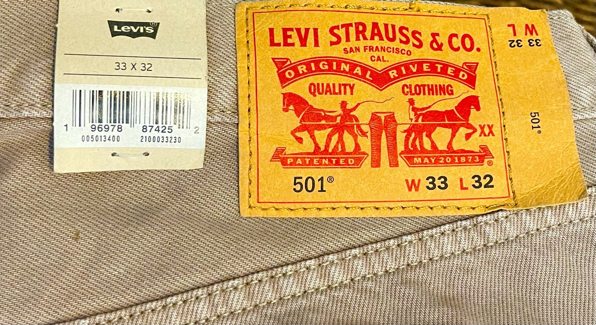 Brand New With Tags 501 Levi’s W33 L32 