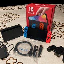 Nintendo Switch OLED - Handheld Console - Red & Blue