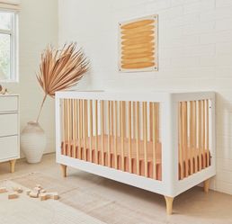 Babyletto Lolly 3-in-1 Convertible Crib – White/Natural – $265 OBO
