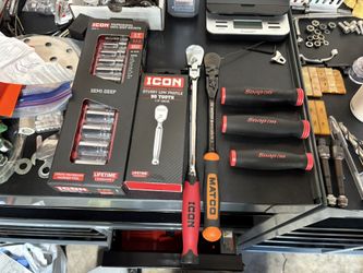 Ratchets Icon Matco Husky Snap on Crescent Wizard Sockets 1/2 3/8 1/4 Vintage