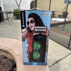 Karaoke Machine w/ Microphone – LED Speaker (Like New)