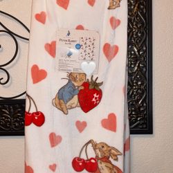 Peter Rabbit Valentine Blanket ( Read Description) 