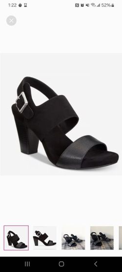 Giani Bernini F0115 Women’s Black Heels Size 6.5 — Used, Man-Made Upper, Round Toe, Block Heel


