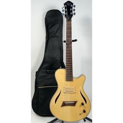 Michael Kelly Hybrid Thinline Maple Hollow Body Natural Acoustic Electric Guitar