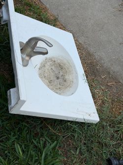 Sink and faucets.
