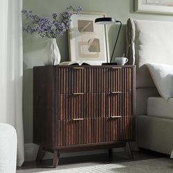 E754 $100  Fluted 3 Drawer Dresser