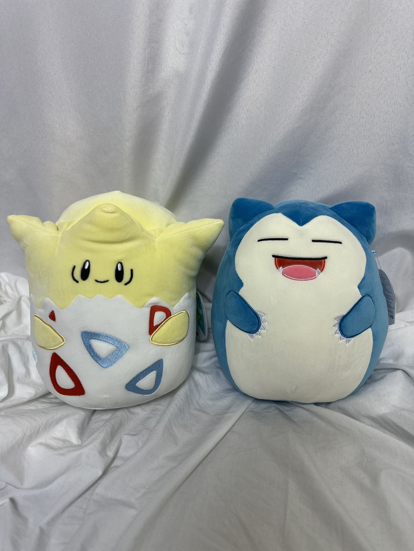 Pokemon Snorlax & Togepi Squishmallows 10 Inch Plush - NWT