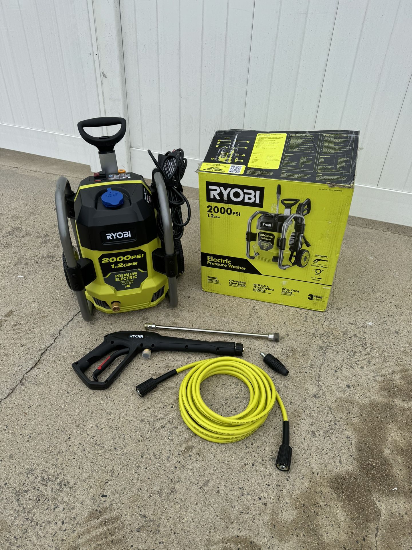 RYOBI 2000 PSI GPM Cold Water Corded Electric Pressure Washer