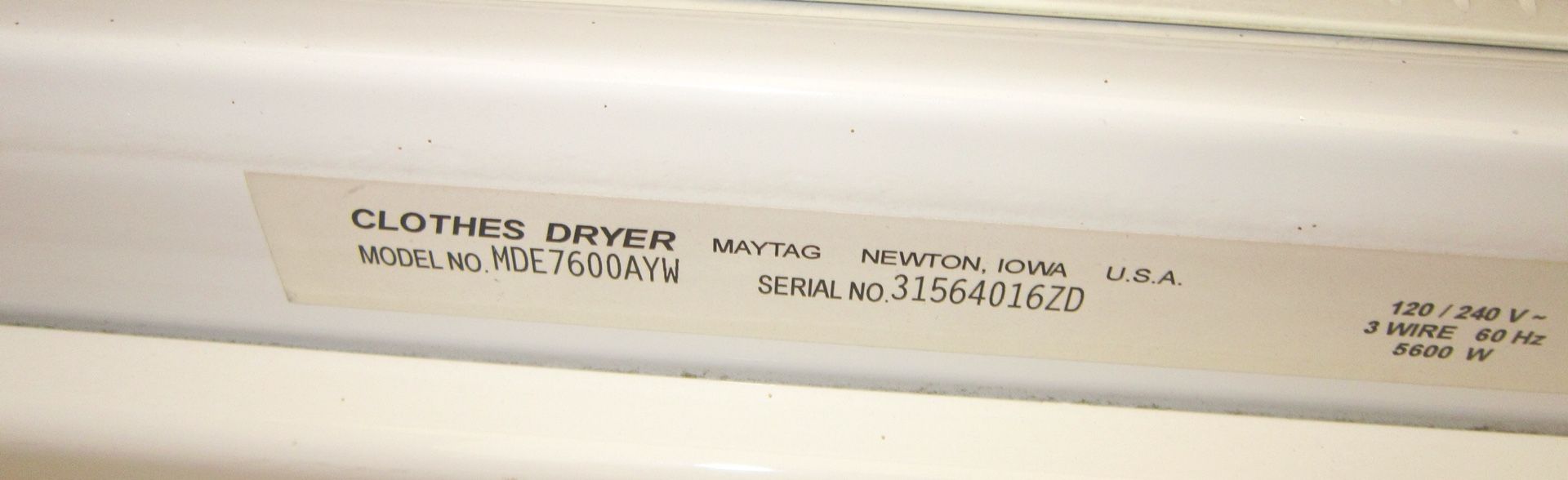 Maytag Atlantis electric clothes dryer model MDE7600AYW for Sale in