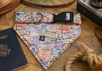Homemade dog collar/bandanas set