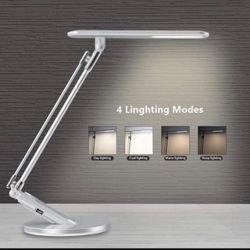 JUKSTG LED Desk Lamp, Eye-Caring Table Lamps,7 Brightness Levels Home Office Lamps with 4 Lighting Modes,USB Charging Port,1-H Auto Timer,Blue Light F