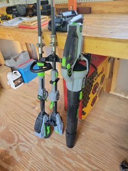 Line trimmers, and blower