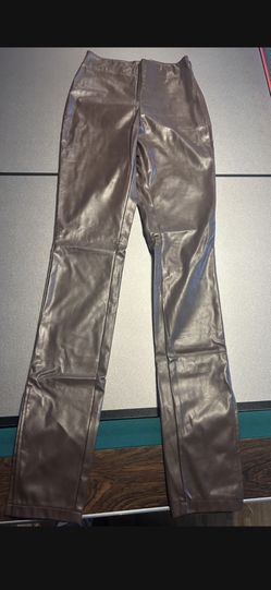Brown Leather Style Pants (Size S)