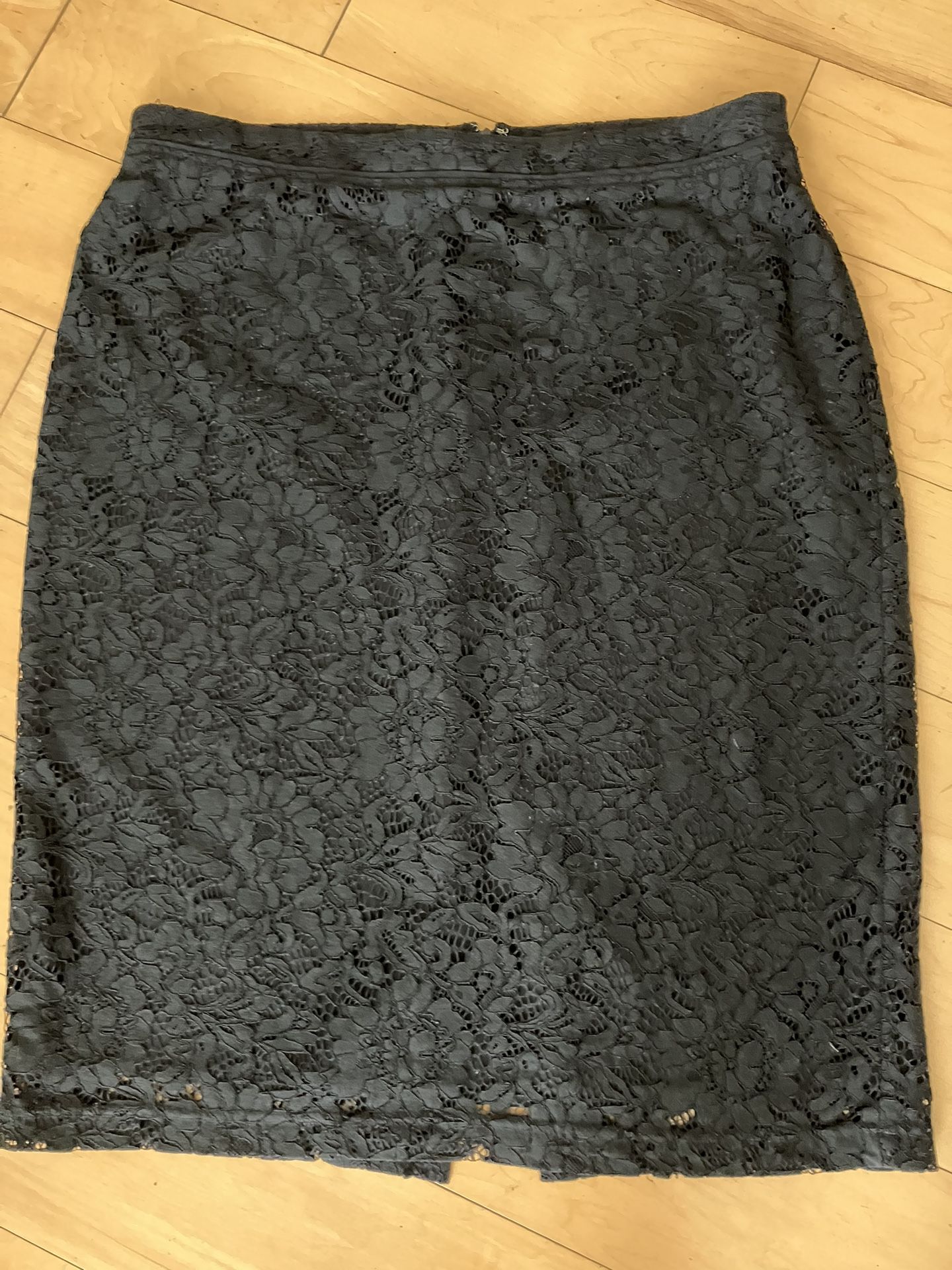 Black Lace Skirt Size 14 Lined