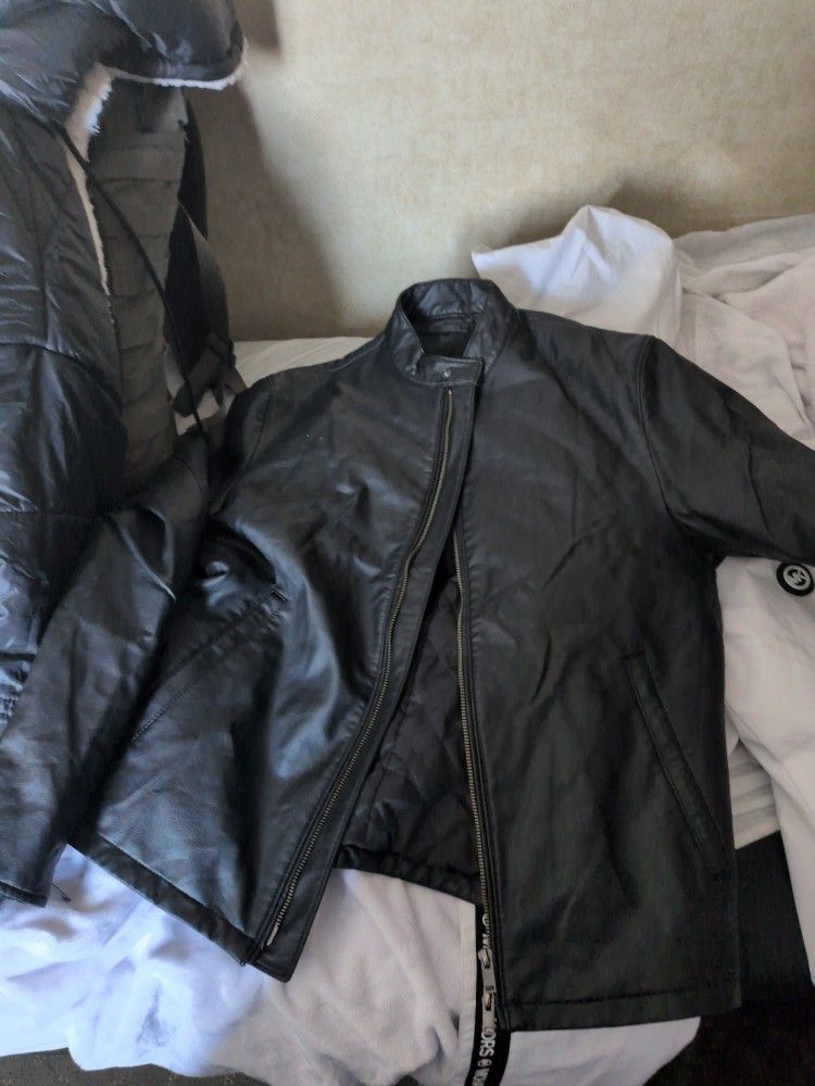 Brand X Medium Imitation Leather Polyester Filling Women's Jacket