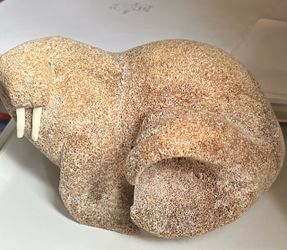 Walrus Figurine Sculpture fossiized made in 1970s Alaska