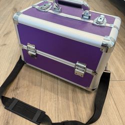 Purple Travel makeup case