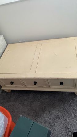 Wood coffee table