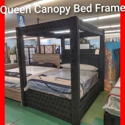 ✨ Queen Canopy Bed Frame