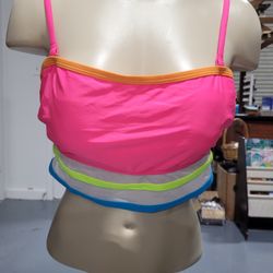 Neon Women's Halter Swim Top Sz L