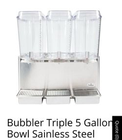 Bubbler triple dispenser 5 gl