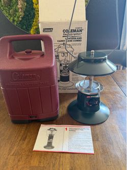 Coleman lantern with case no glass