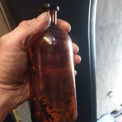 old brown glass bottle