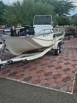 Fishing Ski barge 19 1/2 ft with  150hp Evanrude