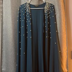 Emerald Green Formal Cape Kaftan