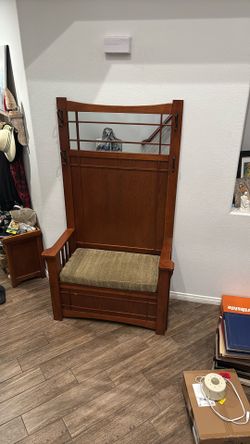 Wood Bench With Storage $50 OBO