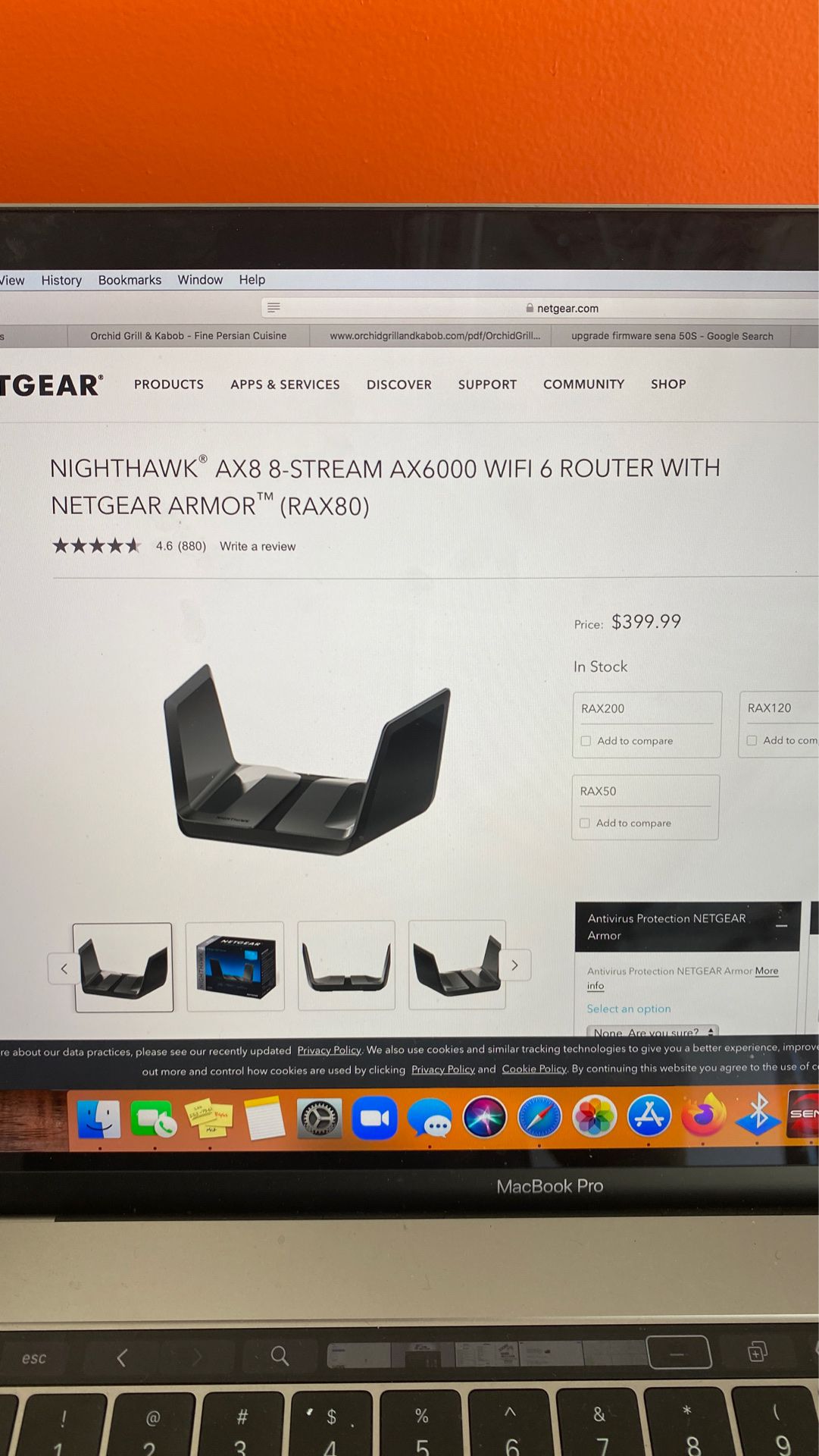 Nighthawk RAX 80 router