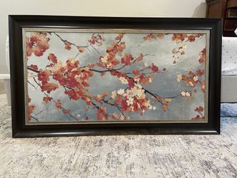 Orange Blossom Framed Art 24x48