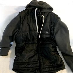Quiksilver hoodie vest convertible jacket men’s large