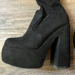 Boots …thigh high Faux Suede